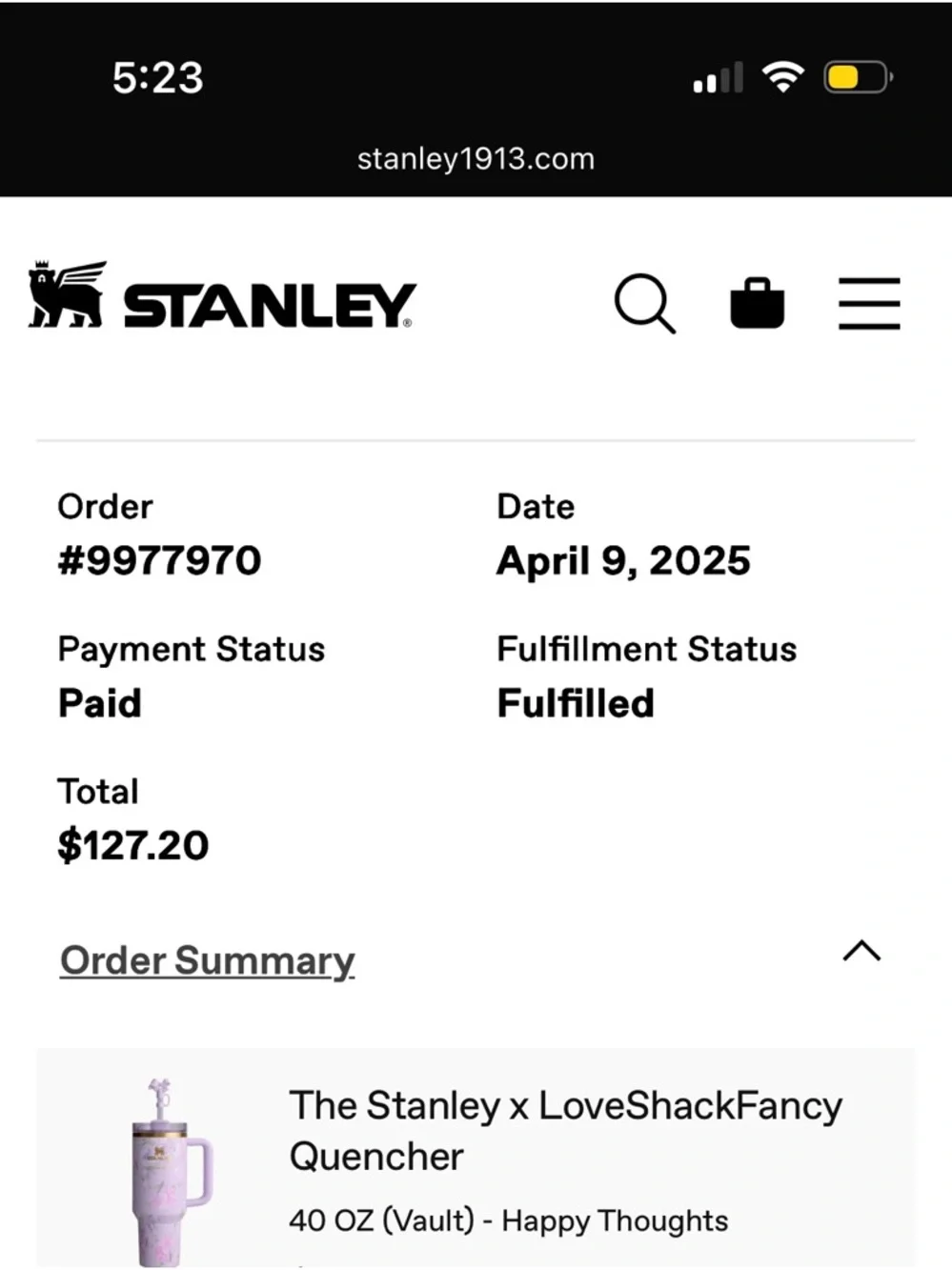 Stanley x Love Shack Fancy Happy Thoughts 40oz Quencher - Picture 15 of 15